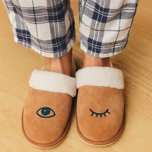 Soludos SZ 6 Wink Cozy Slippers Genuine Tan Suede Leather NEW IN BOX